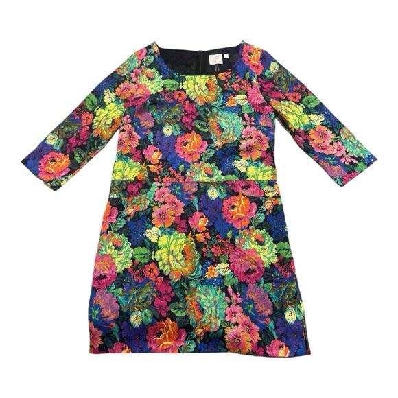 Anthropologie Dresses & Skirts - Anthropologie XS HD in Paris Tropicalist Colorful Shift Dress Emo Funky Groovy